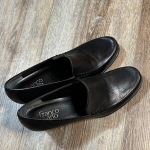 Franco Sarto Black Leather Heels